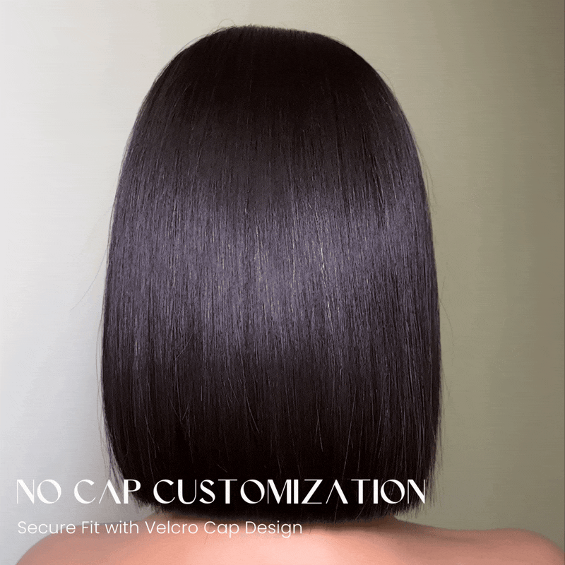 Adjustable Cap Virgin Human Hair Straight Bob HD Lace Wig