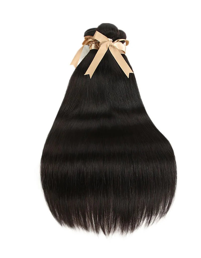 3 Bundles Natural Black Straight Human Hair Wigs