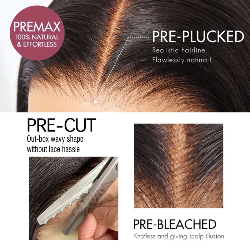 300% Ultra Dense Ready To Go Straight Bob 6X6 Invisible Knot Pre-Cut Lace Glueless Thick Wig