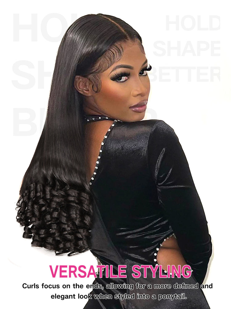 Minice BaBa Curl Wig Salon-Quality Swiss HD Lace Front Wigs Funmi Wand Curl Wigs With Wavy Ends Wig