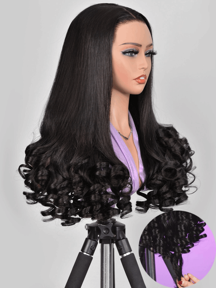 Minice BaBa Curl Wig Salon-Quality Swiss HD Lace Front Wigs Funmi Wand Curl Wigs With Wavy Ends Wig