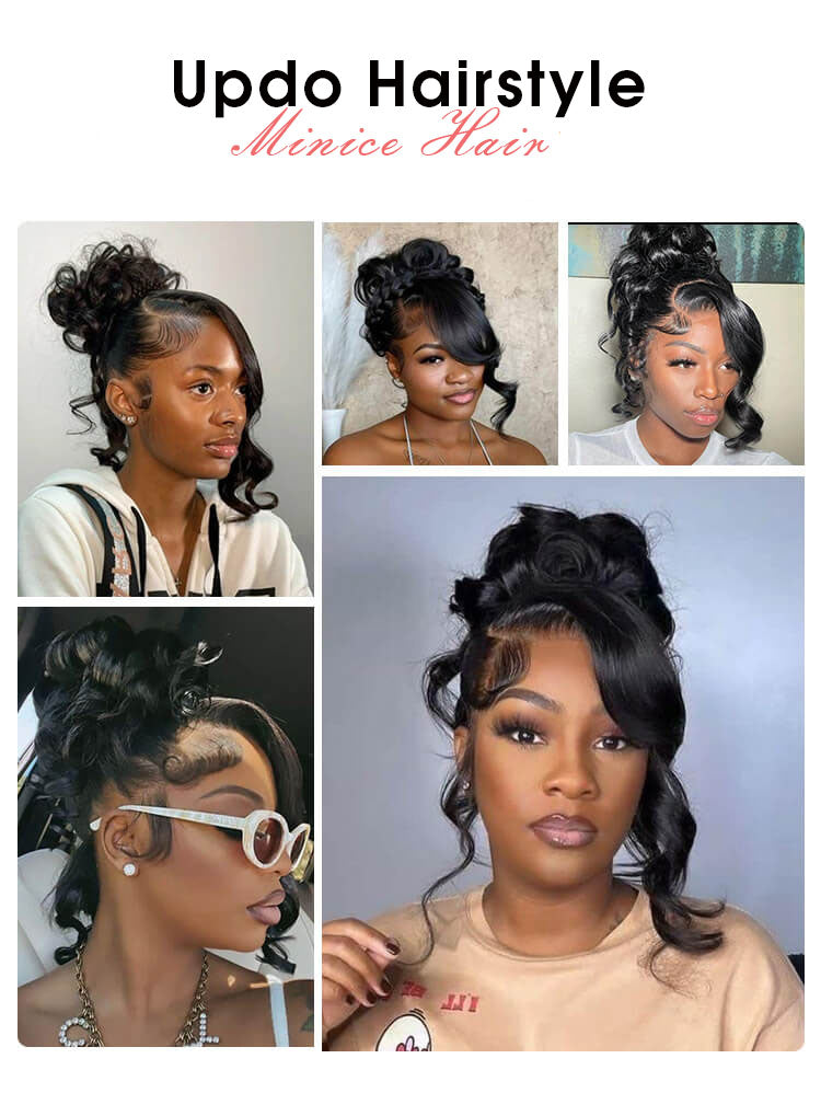 Glueless Invisi Drawing 360 Lace Wig Miss Buns With Side Part Bangs Pre-Styled Wig Human Hair