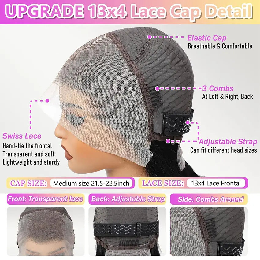 Code:M100F | Minice Loose Deep Wave Wig 300% Full Density 13X4 HD Lace Frontal Wig Pre Plucked Human Hair Wigs Super Sale