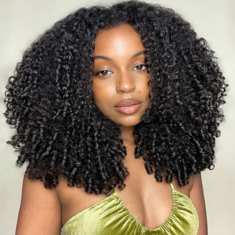 Burmese Curly 13X4 Lace Frontal Wigs with Spriral Curls HD Transparent Human Hair