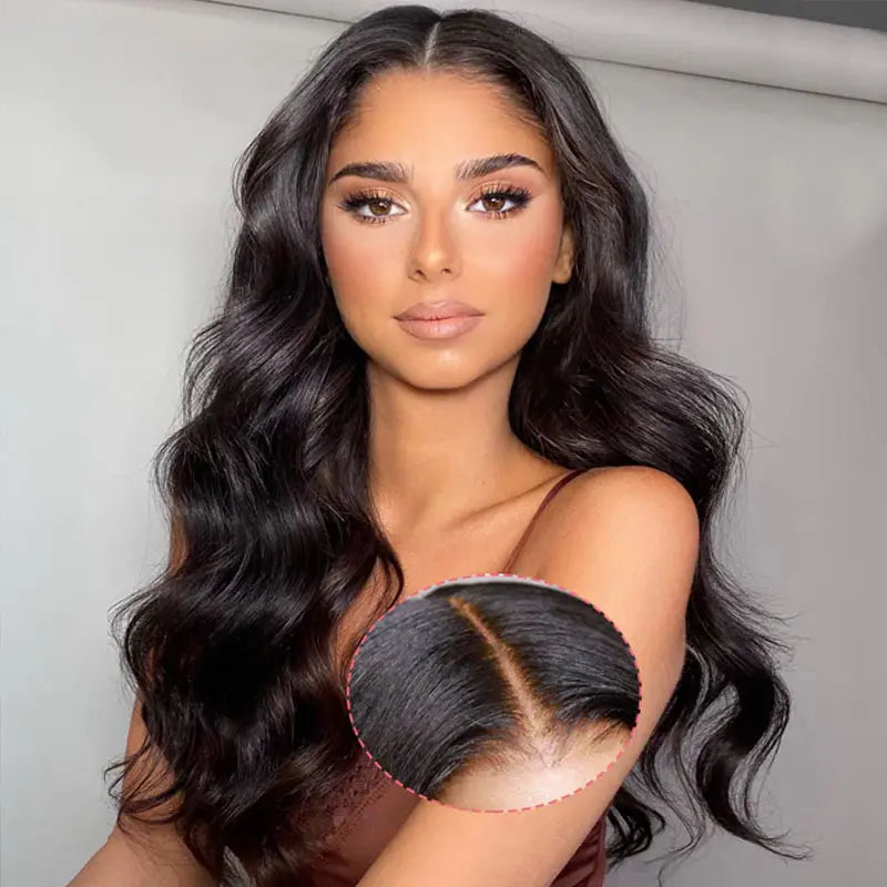 Minice Ready To Go Glueless Body Wave 13X4 Pre-cut Lace Pre-plucked Pre-bleached Wig