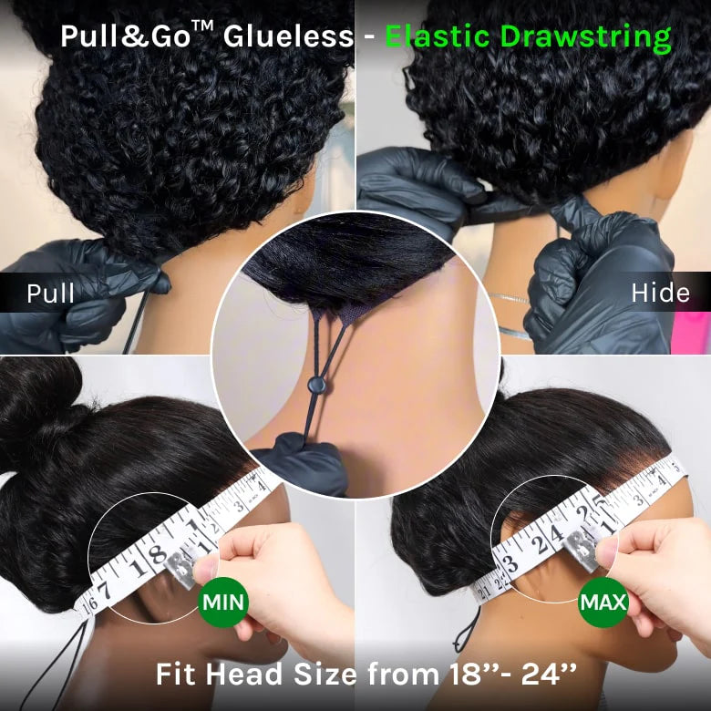 Flash Sale Yaki Straight Put On and Go Glueless Wig 6x4.5/13x4 Bye Bye Knots Pre-Cut Lace Light Kinky Straight