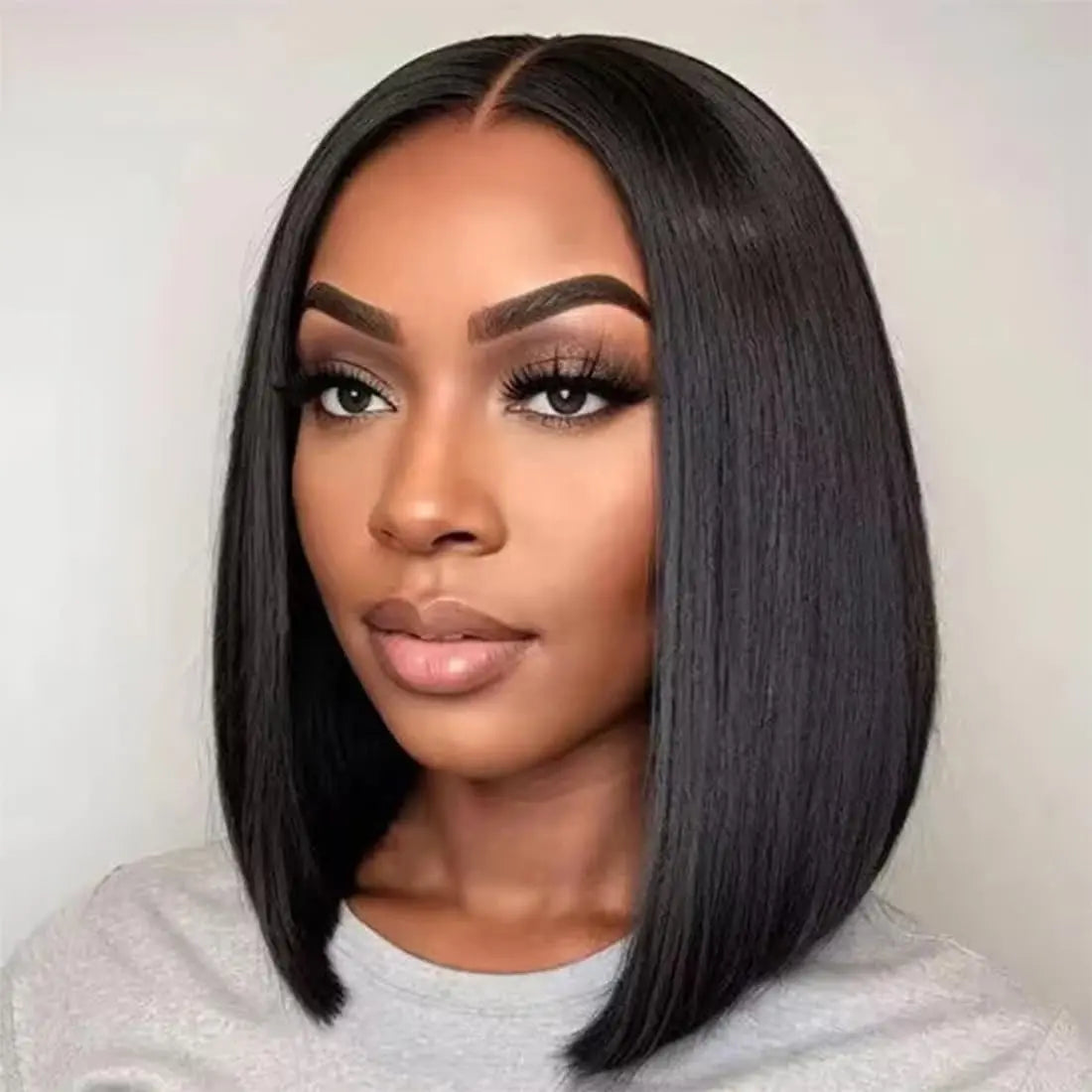 300% Ultra Dense Ready To Go Straight Bob 6X6 Invisible Knot Pre-Cut Lace Glueless Thick Wig