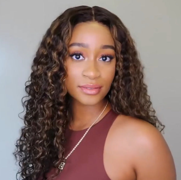 MiNice P2/30 blonde Highlight Colored Human Hair Pre-everything Adjustable 13x4 HD Lace Wigs