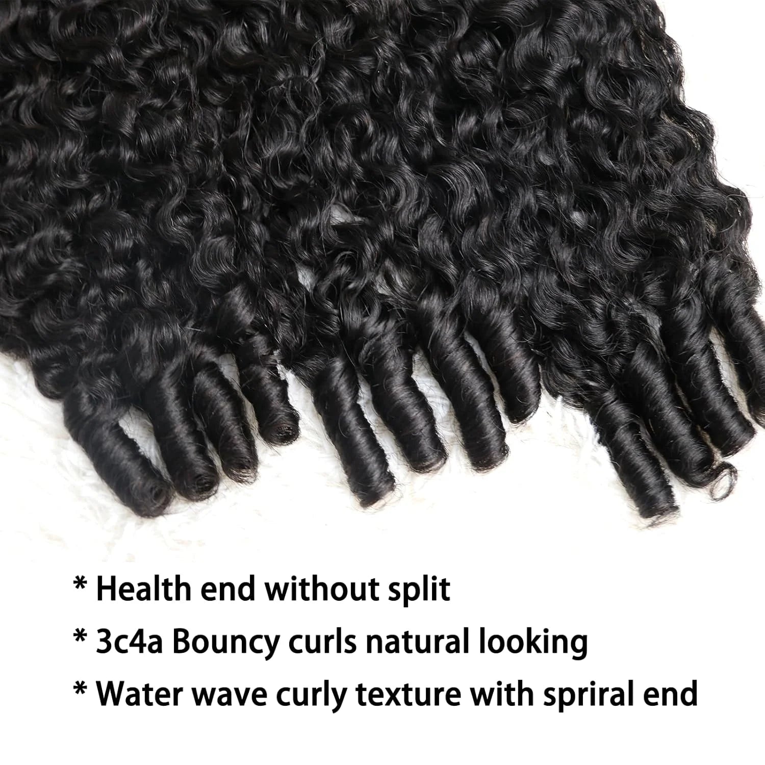 3 Pc/Pack Burmese Curly Human Hair 3 Bundles With Twist Out Ends Human Hair