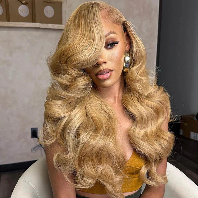 Honey Blonde Body/Deep Wave 13x4 Pre Everything Lace Front Wigs Human Hair
