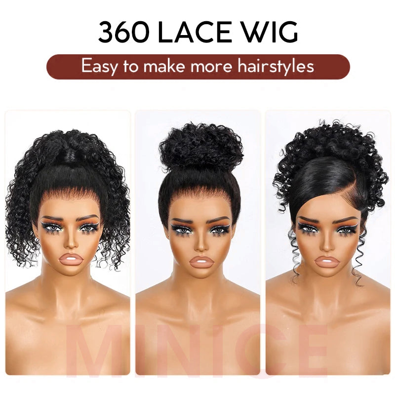 Invisible Strap 360 Lace Bleached Knot Pre-Cut Lace Optional