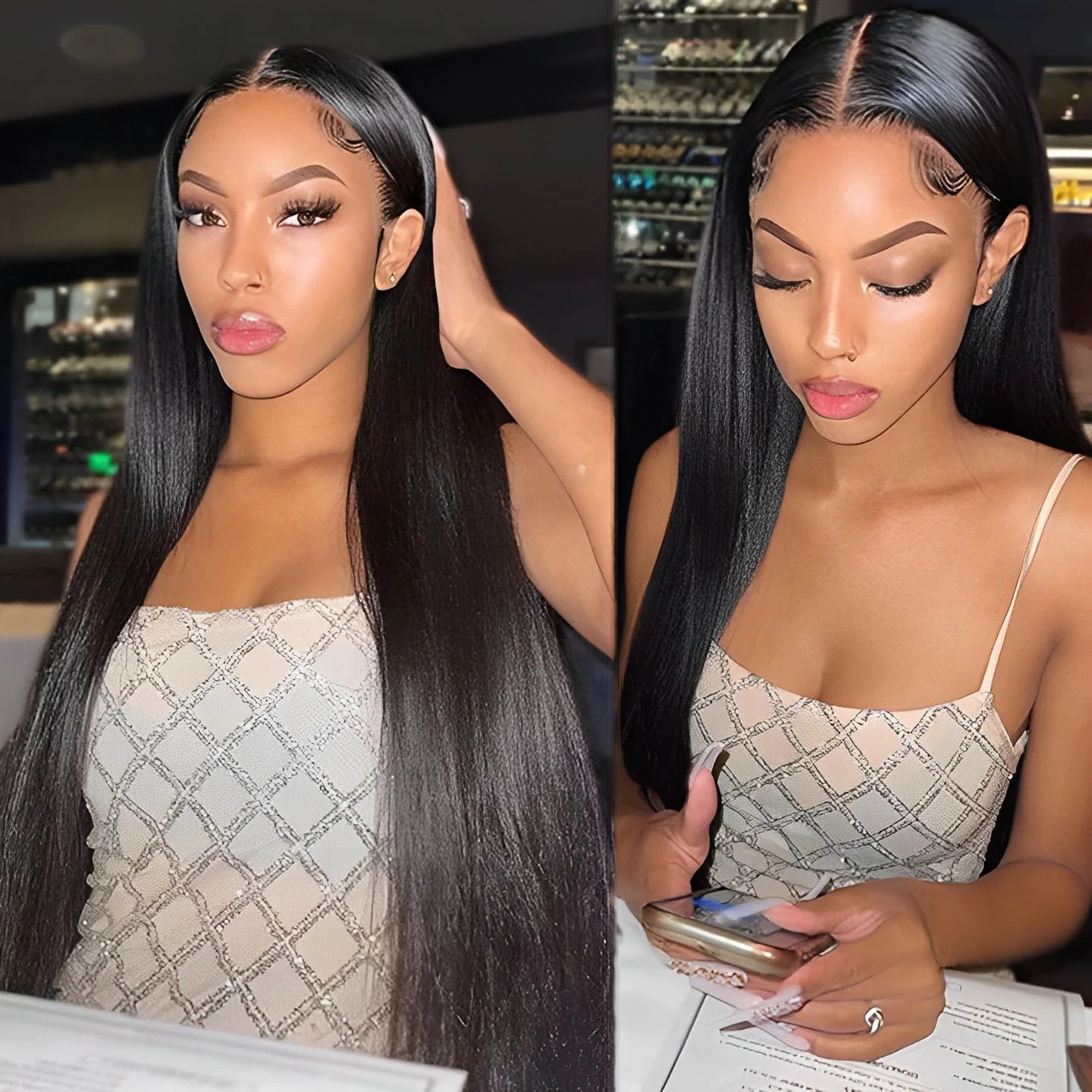 Code: M100F |Minice 13*4 Transparent Lace Frontal Wig Straight Human Virgin Hair Natural Hairline Super Sale
