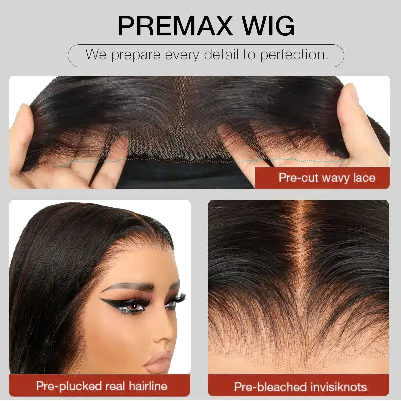 Minice Water Wave Pre-Braiding Bob Wig 13x6 Glueless Wigs Mini Knot Pre-Cut Lace Human Hair Wig