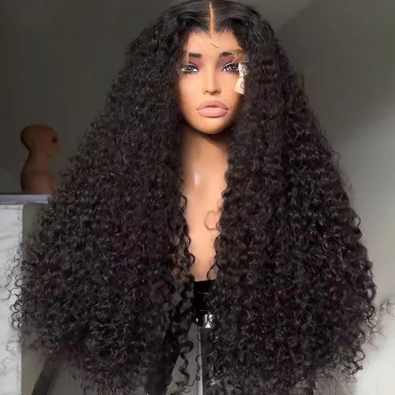 Minice 300% Density Spanish Curly 13X4 Lace Front Wig Virgin Human Hair Pre Plucked HD Lace Wigs