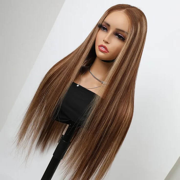 BOGO Exclusive Sale P4/27 Highlight 4x6 HD Lace Straight Wig+4x4 Body Wave Wig-16in