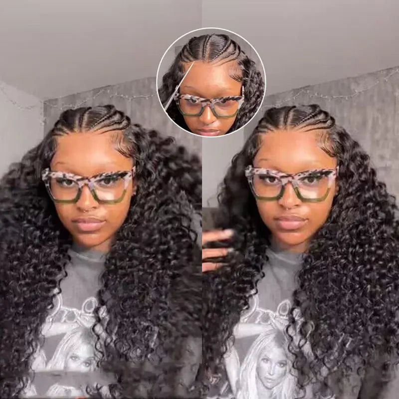Braided Human Hair 13x6 Per-Everything Lace Front Wigs-Minice