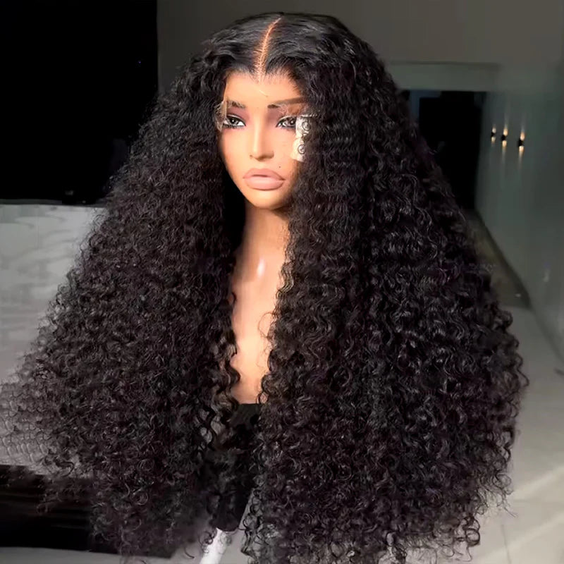 Minice 300% Density Spanish Curly 13X4 Lace Front Wig Virgin Human Hair Pre Plucked HD Lace Wigs