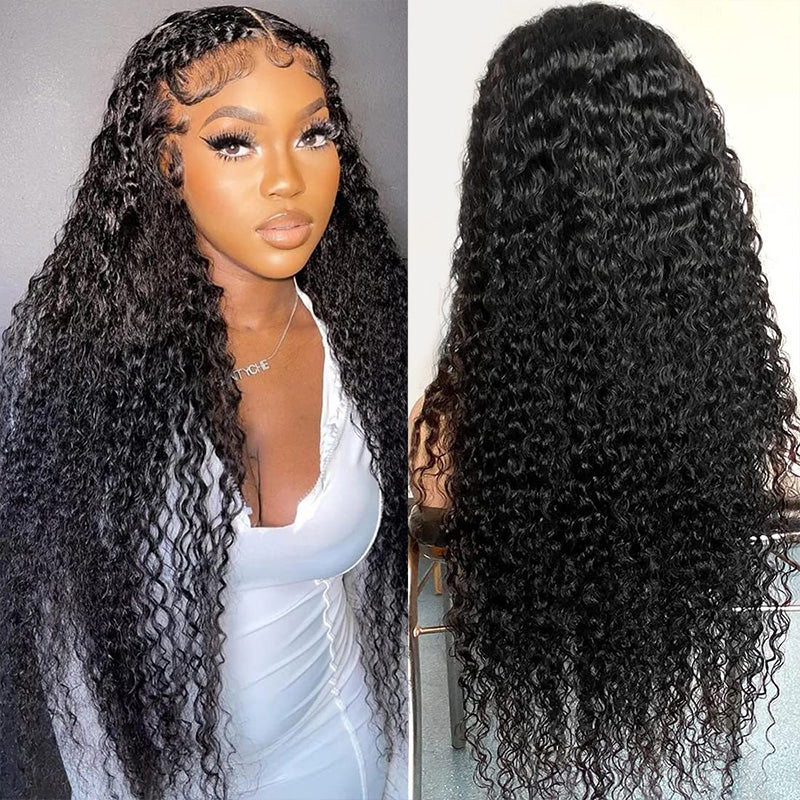 Deep Wave 13x4 Lace Front Wigs Natural Look Brazilian Virgin Hair 50% OFF