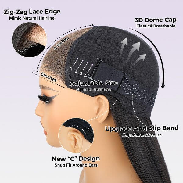 BOGO Exclusive Sale P4/27 Highlight 4x6 HD Lace Straight Wig+4x4 Body Wave Wig-16in