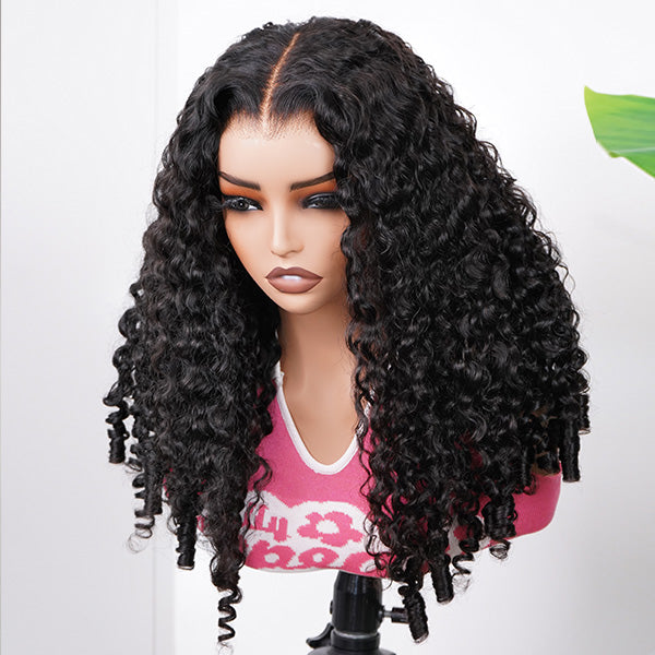 Minice Burmese Curly Glueless Wig Pre-cut 6X6 9x6 HD Lace Wear Go Wigs Bleached Knots With Drawstring