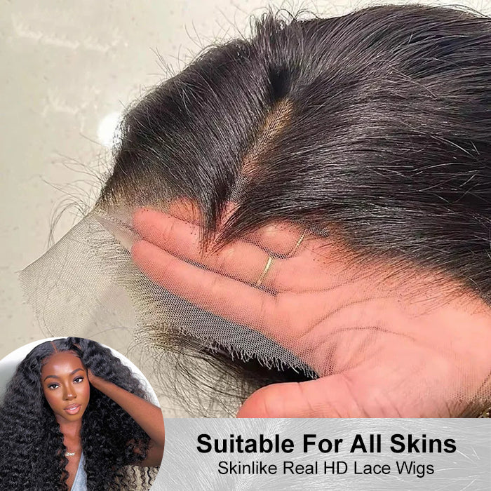 Deep Wave 13x4 Lace Front Wigs Natural Look Brazilian Virgin Hair 50% OFF