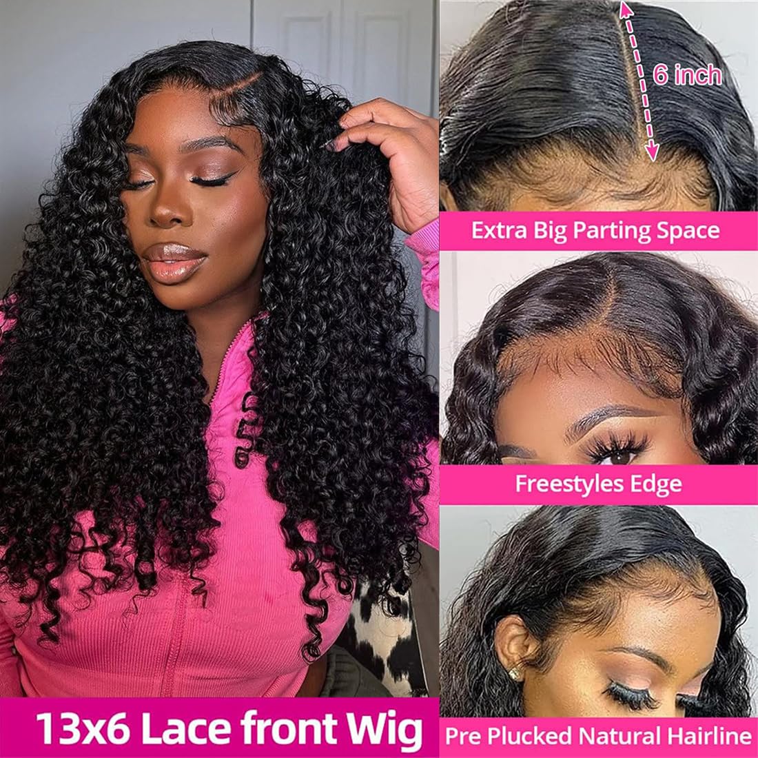 Burmese Curly 13X4 Lace Frontal Wigs with Spriral Curls HD Transparent Human Hair