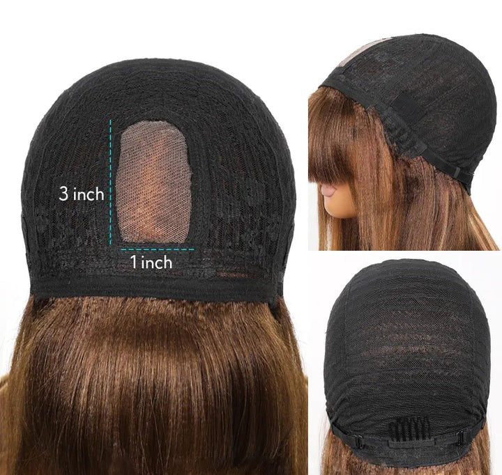 BOB With Bangs Ready To Go Straight 300% Super-dense Bob Ultra Dense Glueless Wig