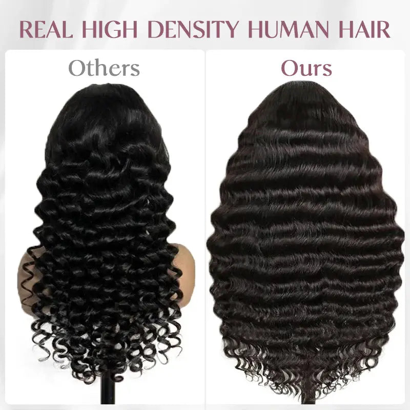 Code:M100F | Minice Loose Deep Wave Wig 300% Full Density 13X4 HD Lace Frontal Wig Pre Plucked Human Hair Wigs Super Sale