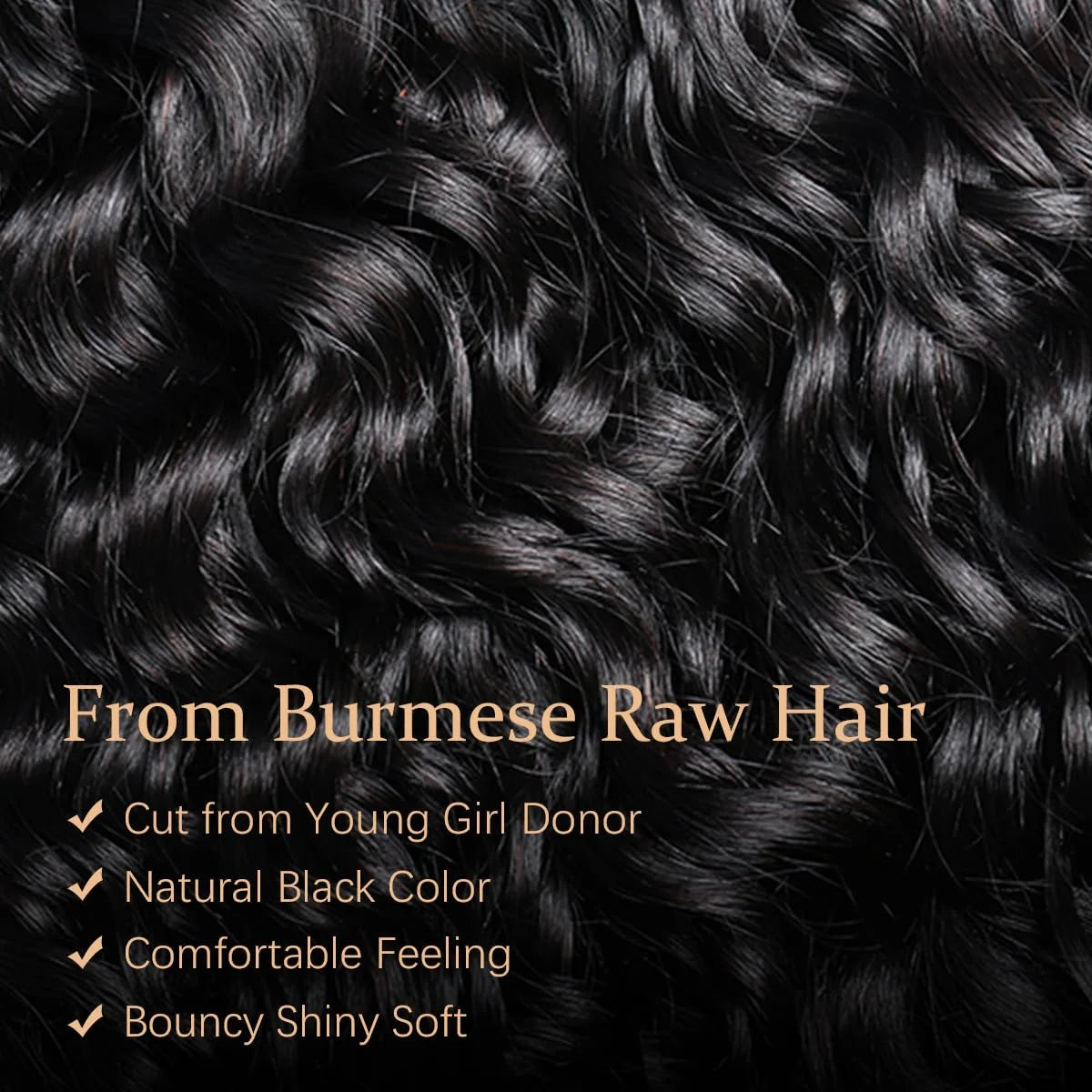 3 Pc/Pack Burmese Curly Human Hair 3 Bundles With Twist Out Ends Human Hair