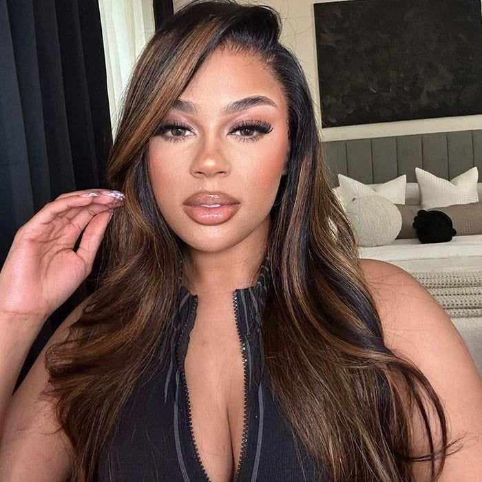 1B/30 Highlight Colored Body Wave 13x4 HD Lace Human Hair Balayaga Wigs