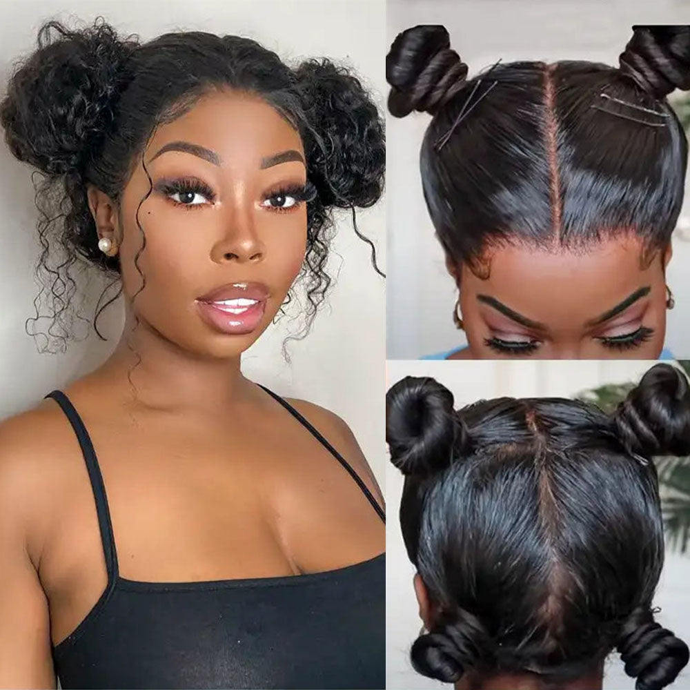 Virgin Human Hair Full Lace Wig Soft Straight Hair Full Scalp Lace Wigs 180% Density Natural Color