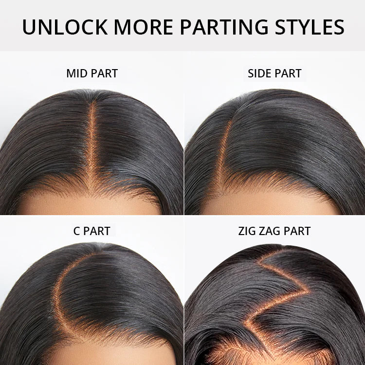 300% Density Luxury Bouncy Wavy Virgin Human Hair Transparent HD Lace Front Wig Pre-Plucked Hairline Day to Night Ready