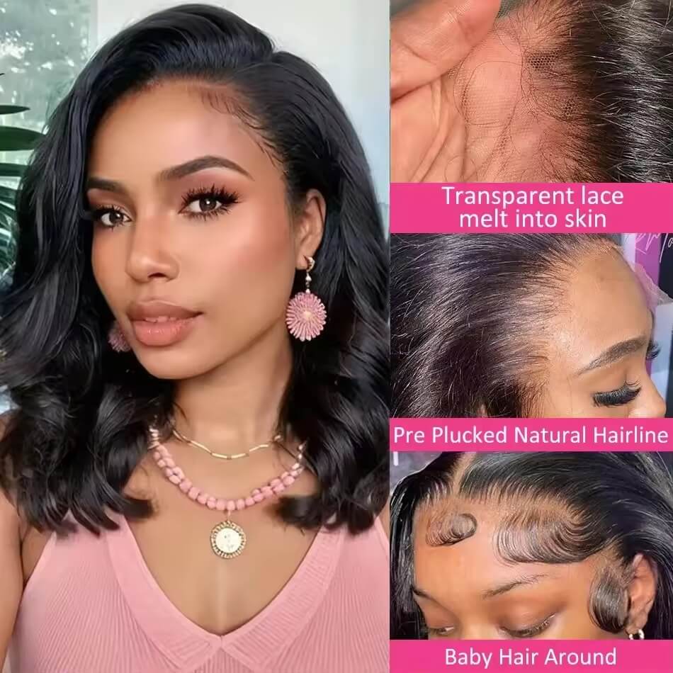 BOGO Exclusive Sale P4/27 Highlight 4x6 HD Lace Straight Wig+4x4 Body Wave Wig-16in