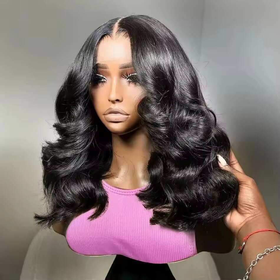 BOGO Exclusive Sale P4/27 Highlight 4x6 HD Lace Straight Wig+4x4 Body Wave Wig-16in