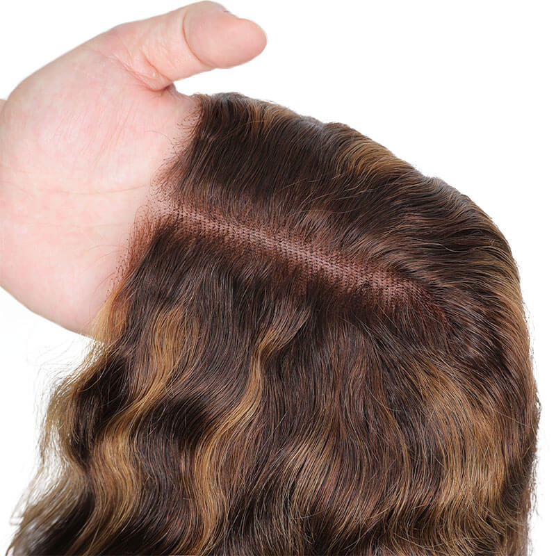 Minice Hair P4/27 highlight Invisible Strap 360 Lace drawstring Bleached Knot Pre-Cut Lace Optional