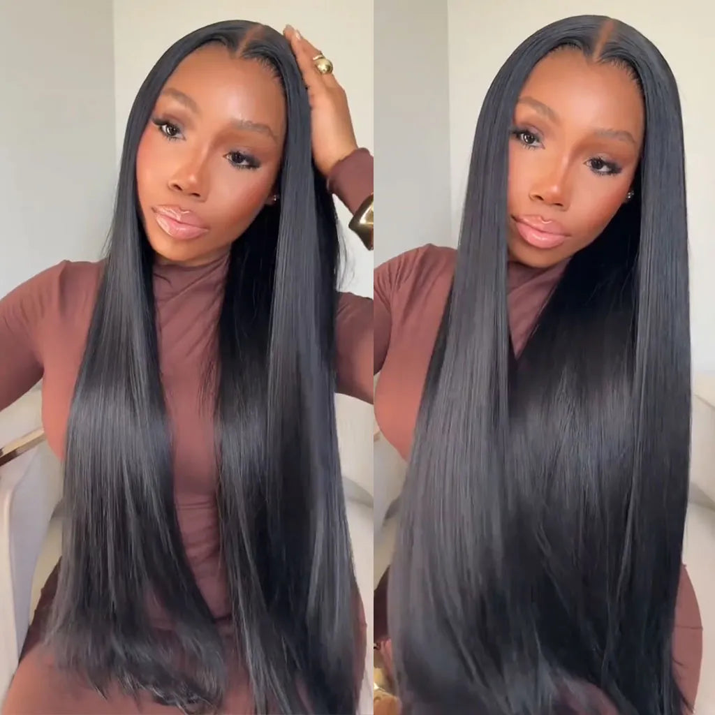 30"=$198 Minice Bone Straight Lace Front Wig 100% Real Human Hair HD Transparent Lace For Women Pre Plucked Super Sale