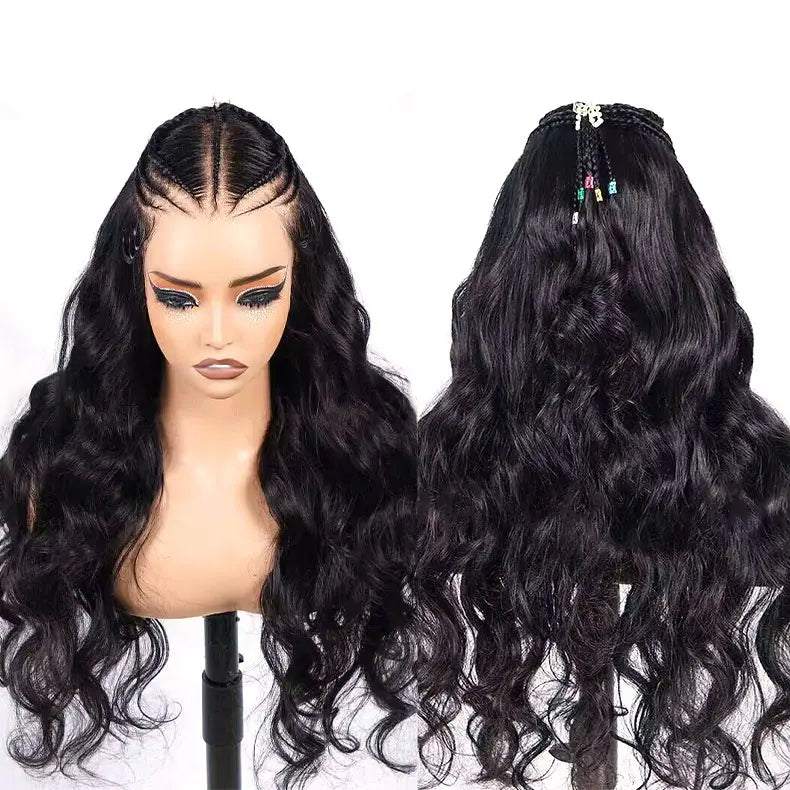 Braided Human Hair 13x6 Per-Everything Lace Front Wigs-Minice