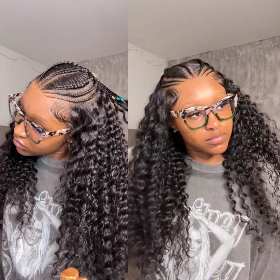 Braided Human Hair 13x6 Per-Everything Lace Front Wigs-Minice