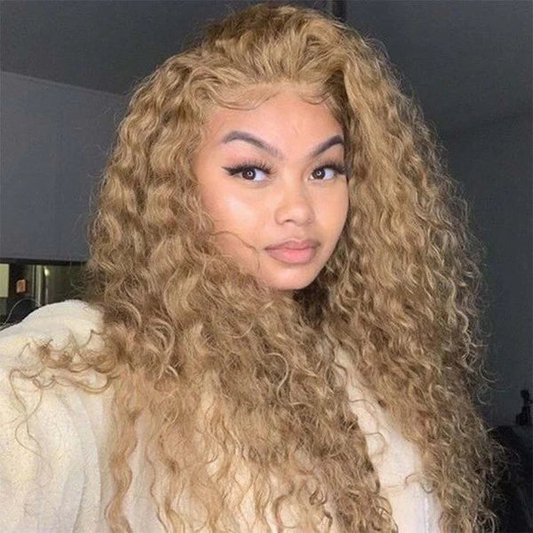 Honey Blonde Body/Deep Wave 13x4 Pre Everything Lace Front Wigs Human Hair