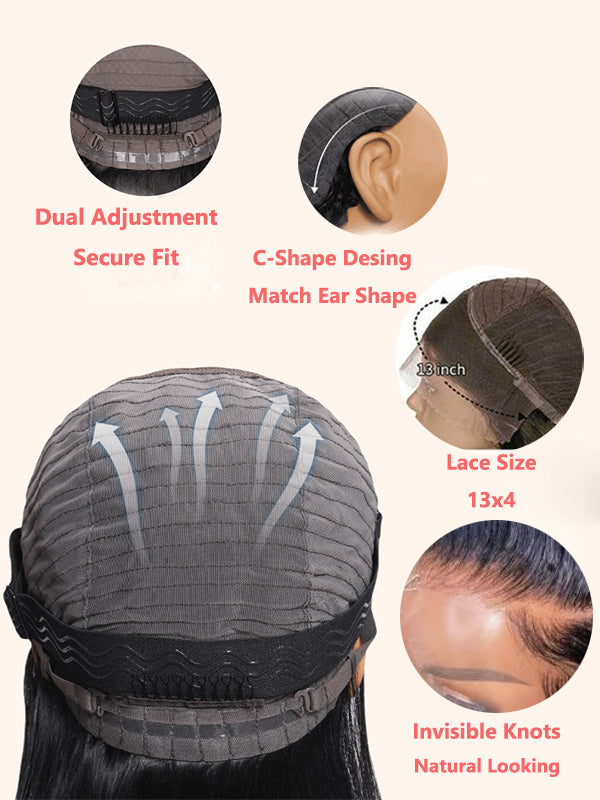 MiNice P2/30 blonde Highlight Colored Human Hair Pre-everything Adjustable 13x4 HD Lace Wigs