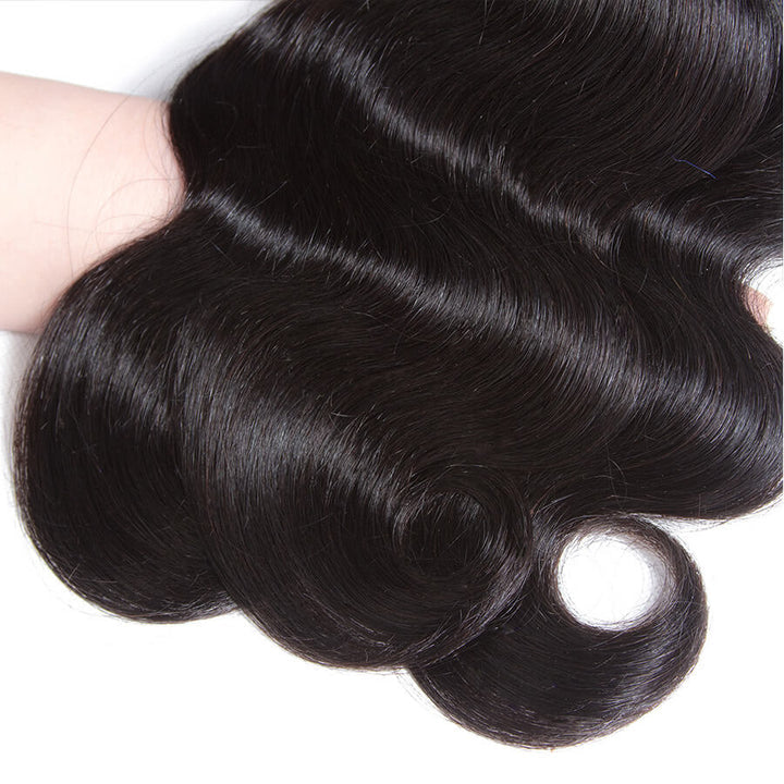 3 Bundles Natural Black Body Wave Human Hair Wigs-Minice