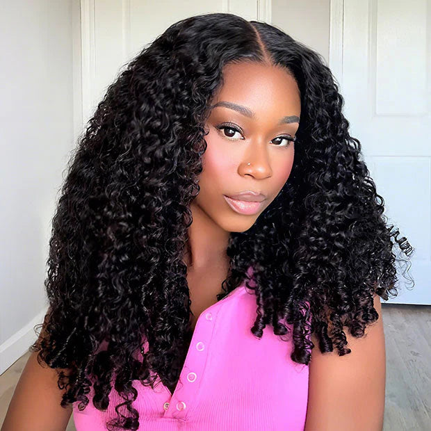 Minice Burmese Curly Glueless Wig Pre-cut 6X6 9x6 HD Lace Wear Go Wigs Bleached Knots With Drawstring