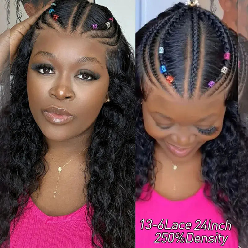 Braided Human Hair 13x6 Per-Everything Lace Front Wigs-Minice
