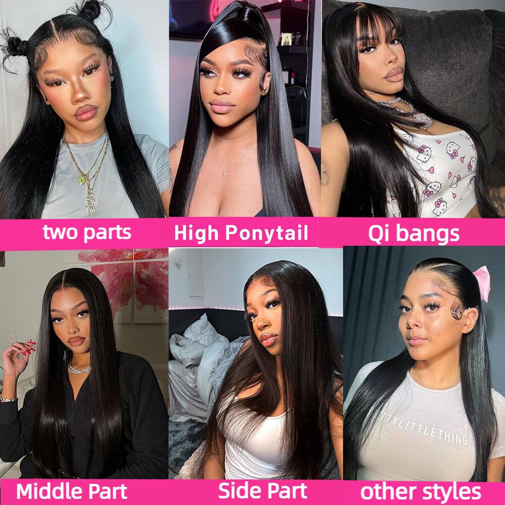 BOGO Pre Plucked Wear & Go Glueless 4x6 HD Lace Straight Hair Wig