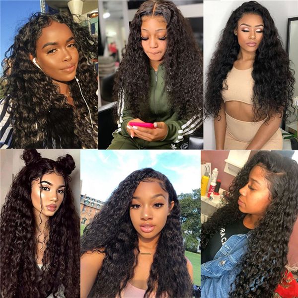 Water Wave Invisi-Strap Breathable 360 Lace Frontal Wigs Bleached Knots Pre Cut Human Hair Wigs