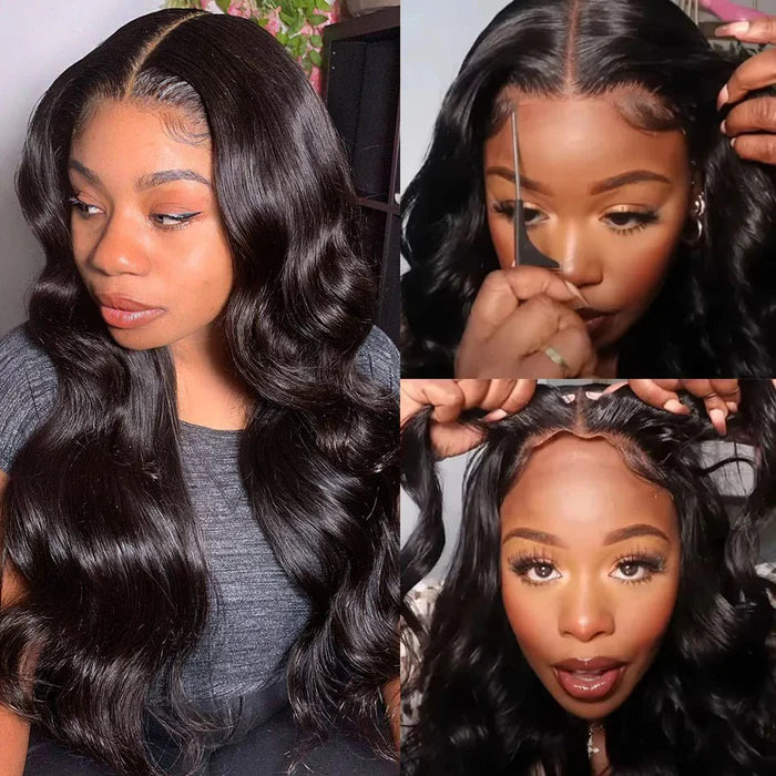 Minice Ready To Go Glueless Body Wave 13X4 Pre-cut Lace Pre-plucked Pre-bleached Wig
