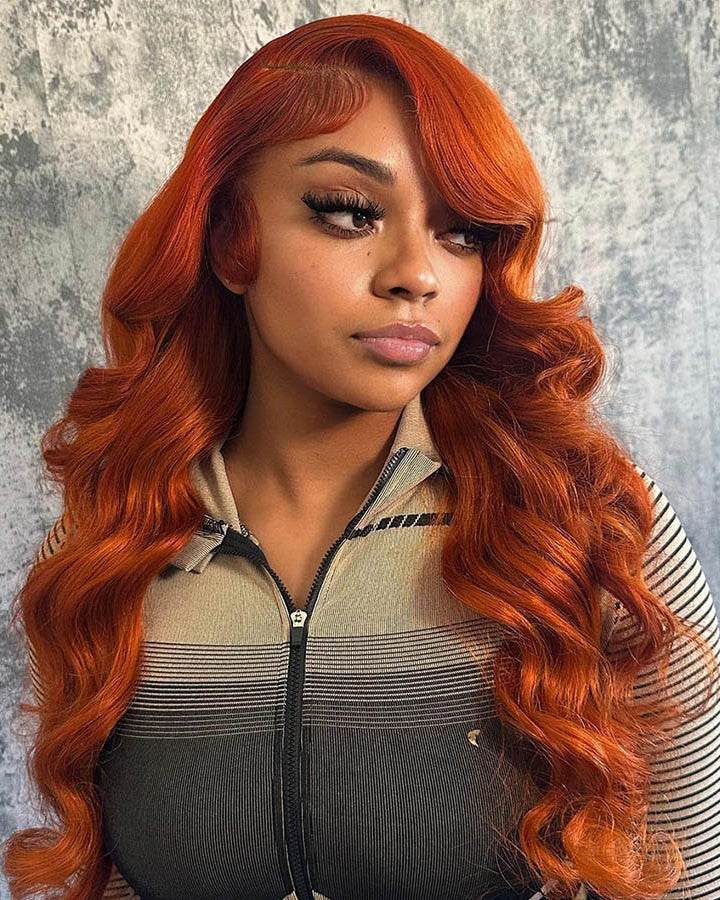 MINICE Ginger 13x4 HD Lace Pre-Bleached Invisible Knot Water Wave Human Hair Wigs