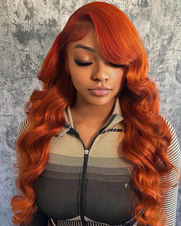 MINICE Ginger 13x4 HD Lace Pre-Bleached Invisible Knot Water Wave Human Hair Wigs