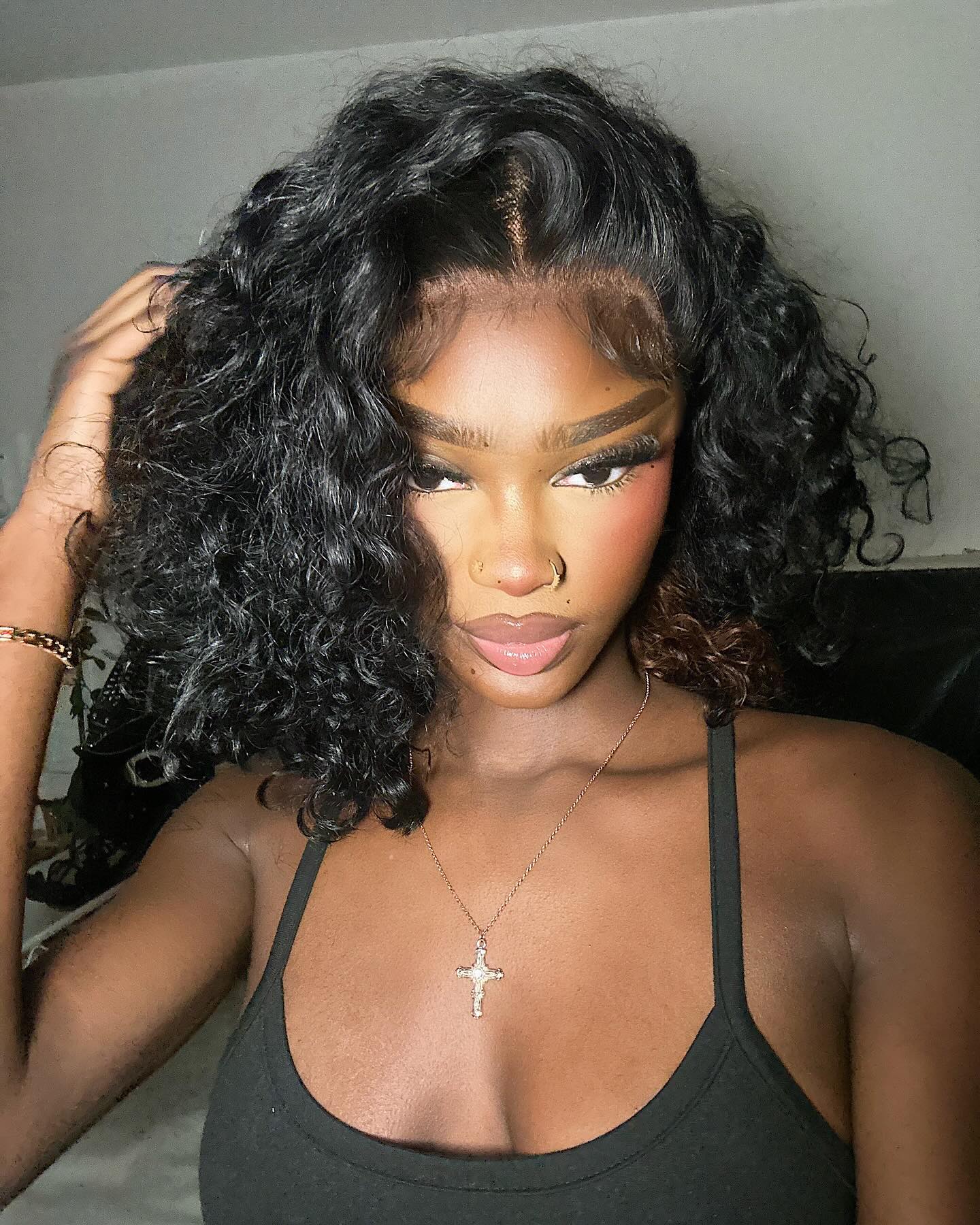 Minice Water Wave Bob wig 6x6 Pre-cut lace pre-pulled pre-bleached invisible knots