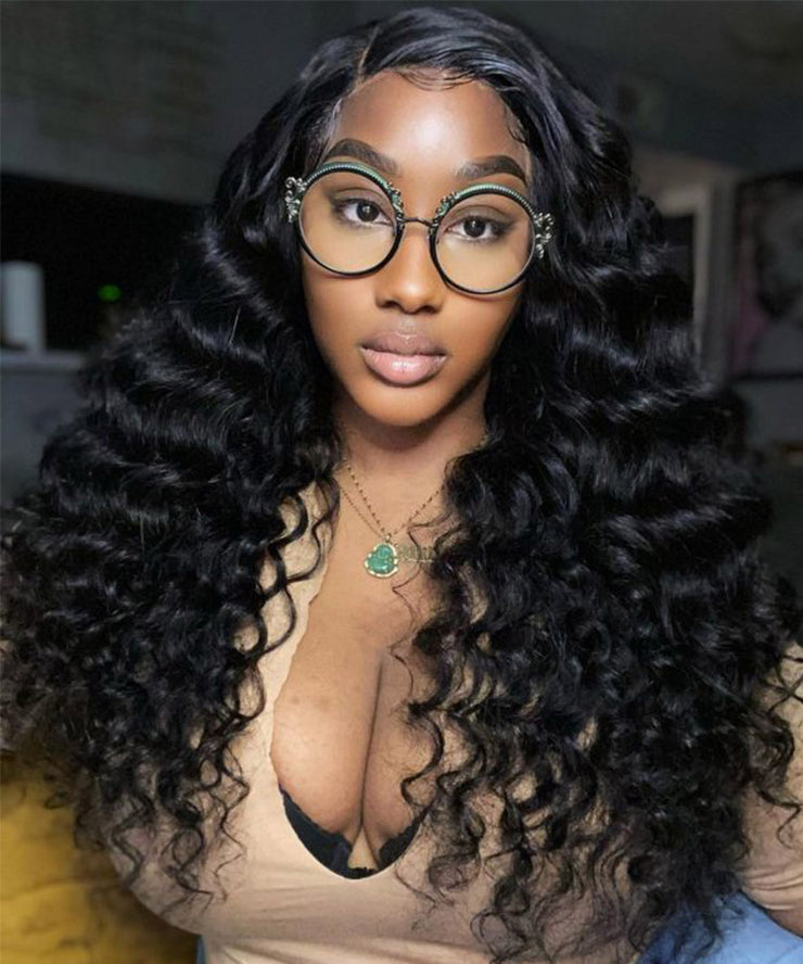Minice Loose Deep Wave Lace Wig 13x6 HD Lace Frontal Wigs Human Hair